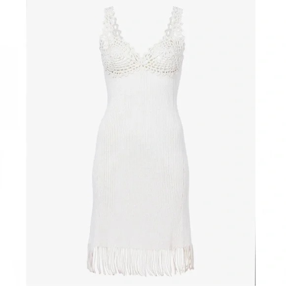 NEW PROENZA SCHOULER WHITE RIBBED MINI DRESS - Picture 9 of 12